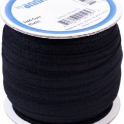 By Annie Fold Over Elastic Black per mtr